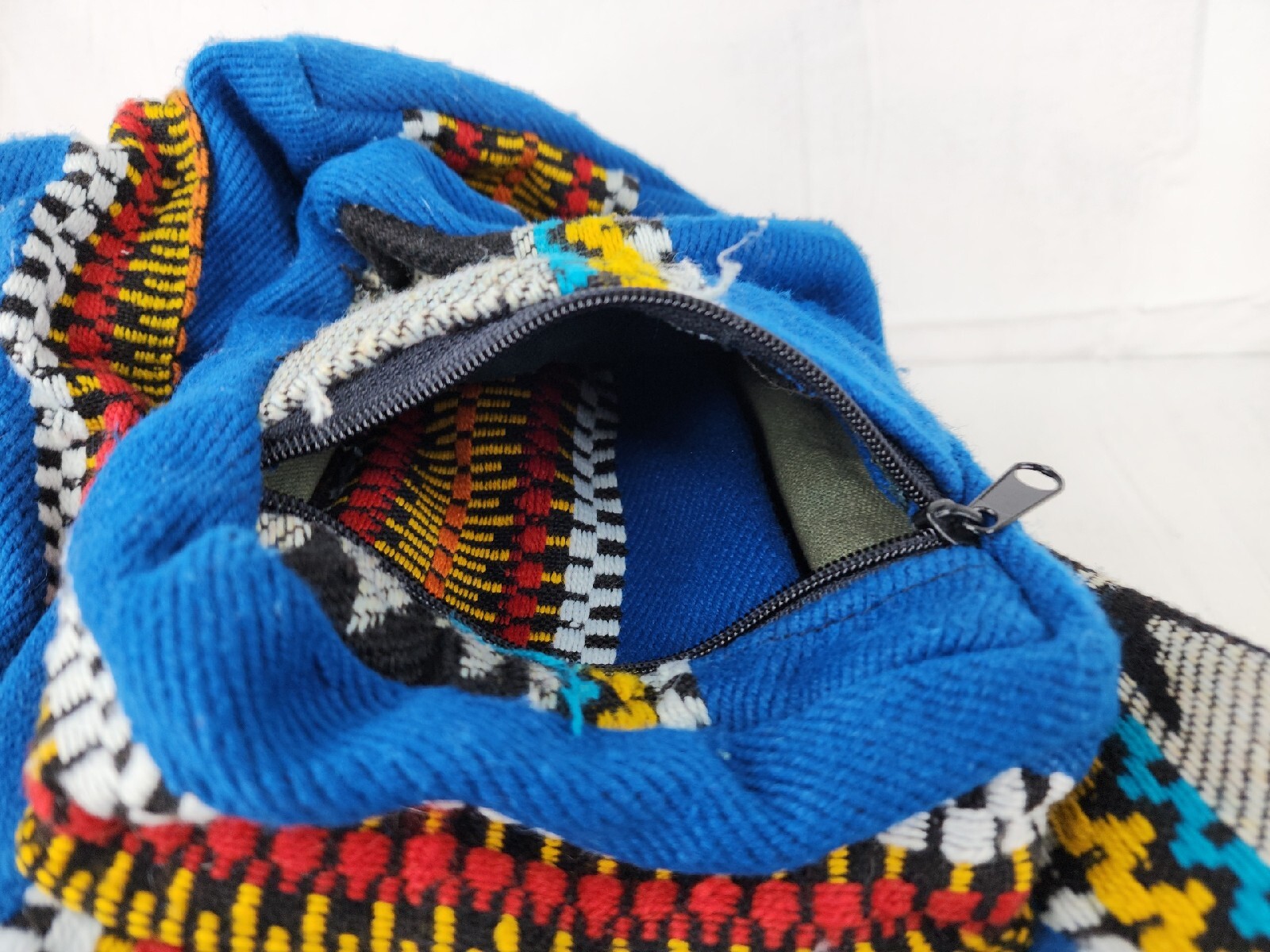 Backpack Boho Deseret Designs Bright Blue Colorful Draw String