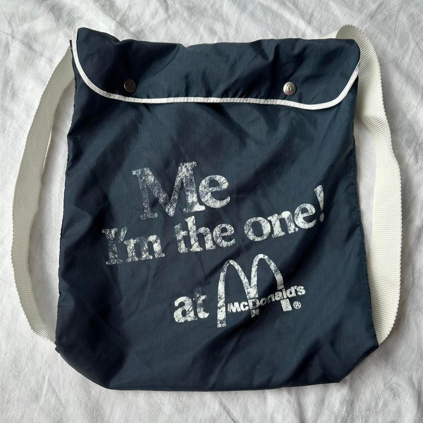 Rare Vintage 70s McDonalds I’m the One Employee Backpack Bag