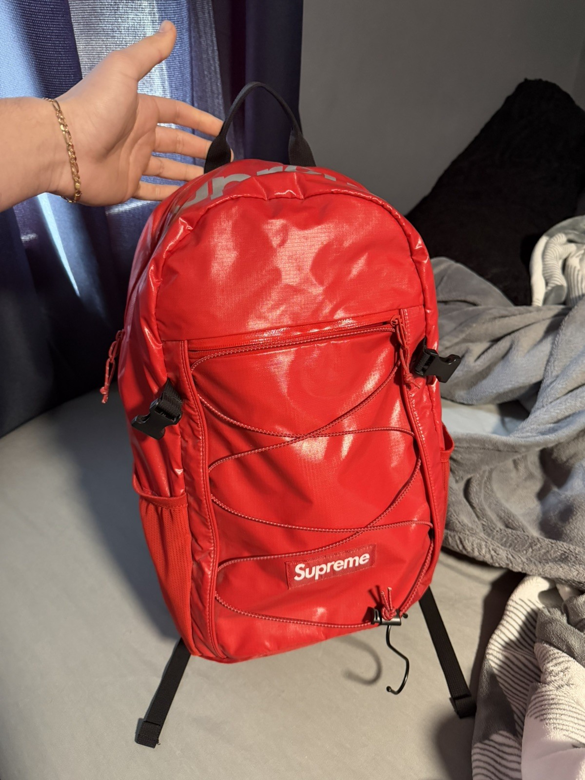Supreme Red Cordura Backpack FW17 Great Condition 100% Authentic