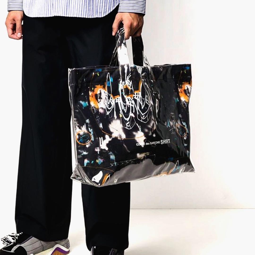 Comme Des Garcons SHIRT × FUTURA Tote Bag Black Excellent Condition Japan
