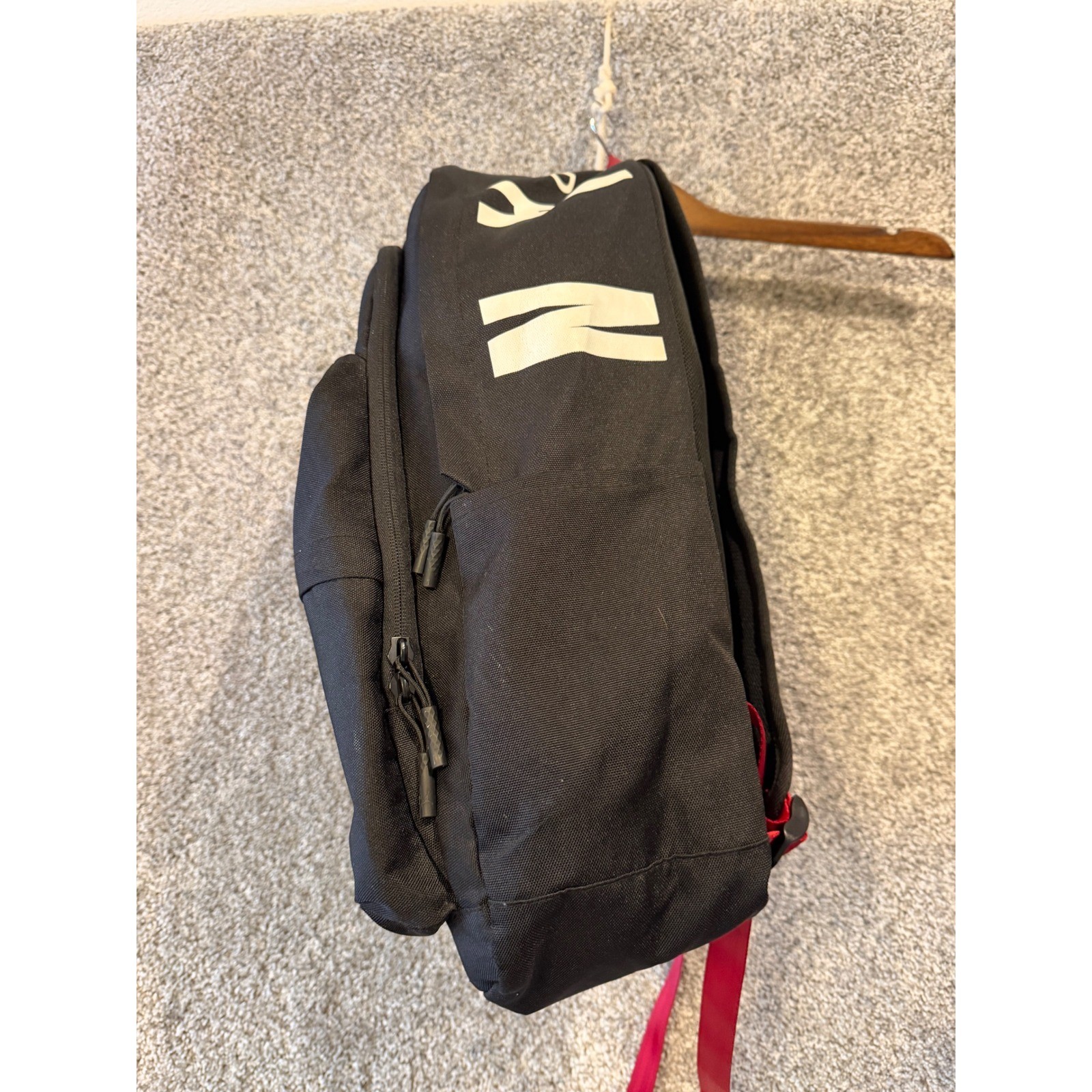 Jordan Backpack Unisex Black Red Jumpman Logo School Sports Travel Bag *