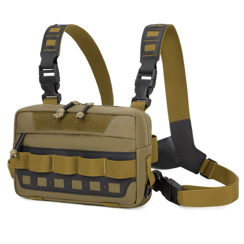 Tactical Men’s Chest Bag Fishing Vest Backpack Travel Molle Nylon Camping Climbi