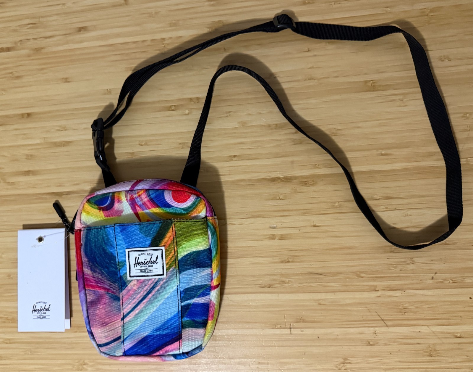 Herschel Nylon Side Bag (Rainbow Tie Dye) crossbody shoulder utility pack