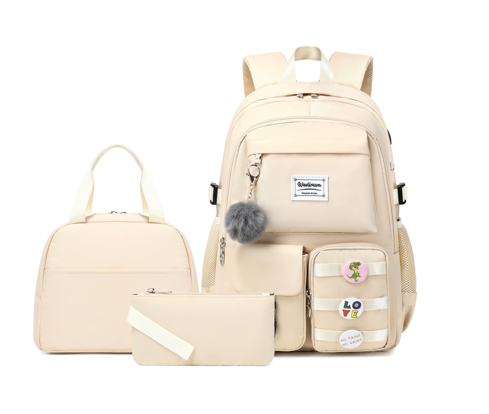 Women Casual Backpack Set 12.2x6x18.5in 1.5LB Waterproof – School, Daily Use