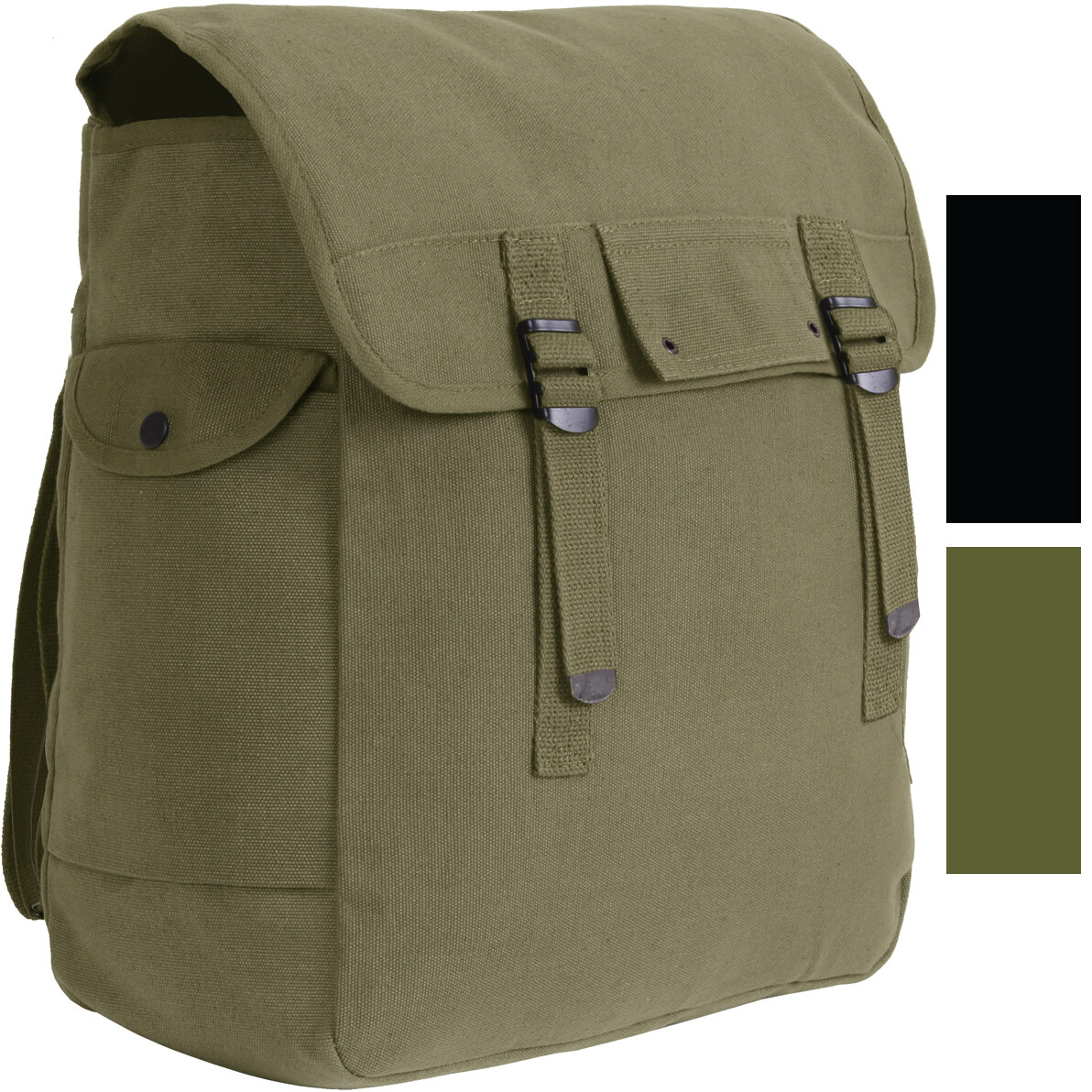 Large Canvas Musette Bag Military Army Camping Tactical Heavy Duty 15″x15″x5″