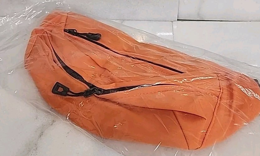 Crossbody- Fanny Pack- Waist Bag. Adjustable Strap. Orange
