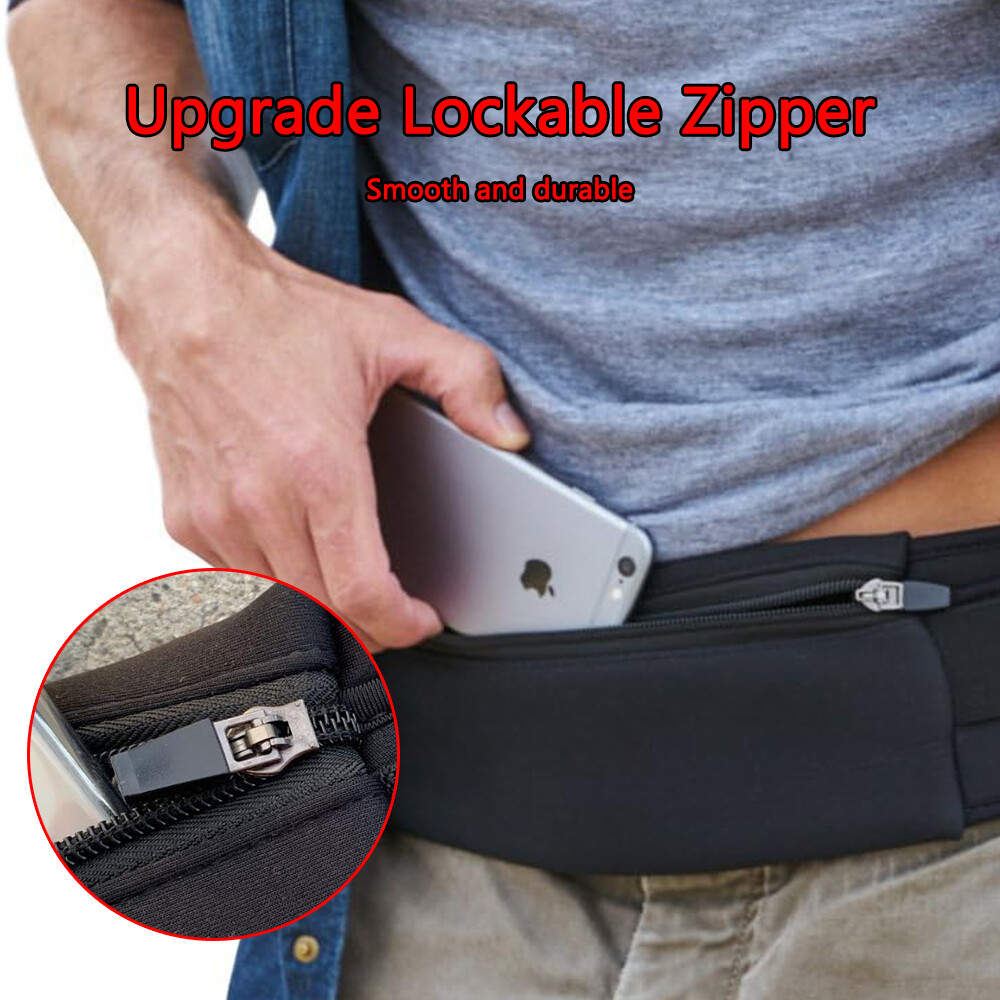 Sport Waist Fanny Pack Running Belt Bum Pouch Camping Hiking Gym Phone Bag Big