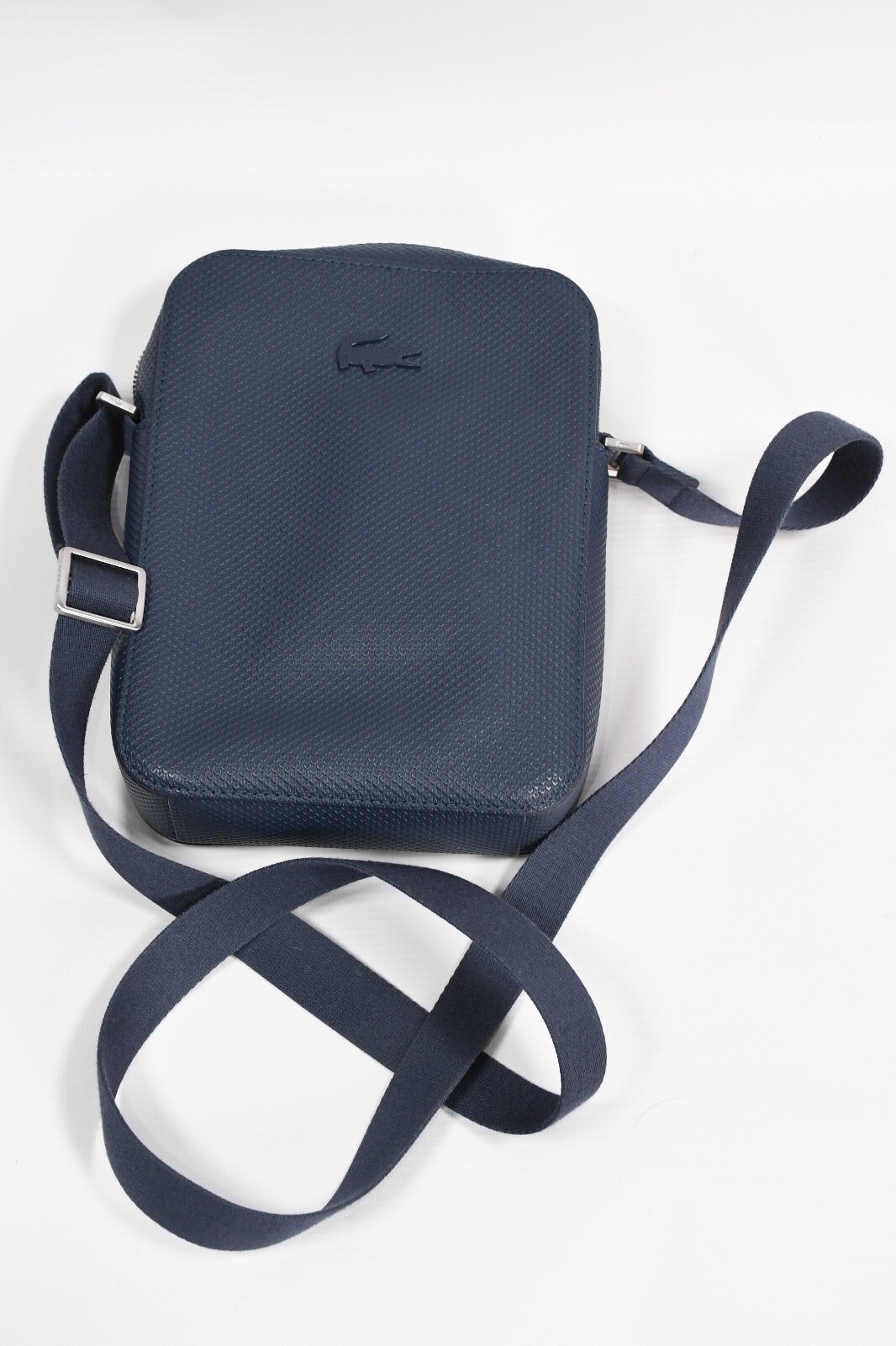 Lacoste Crossbody Split Cow Leather Men’s Navy Blue Bag