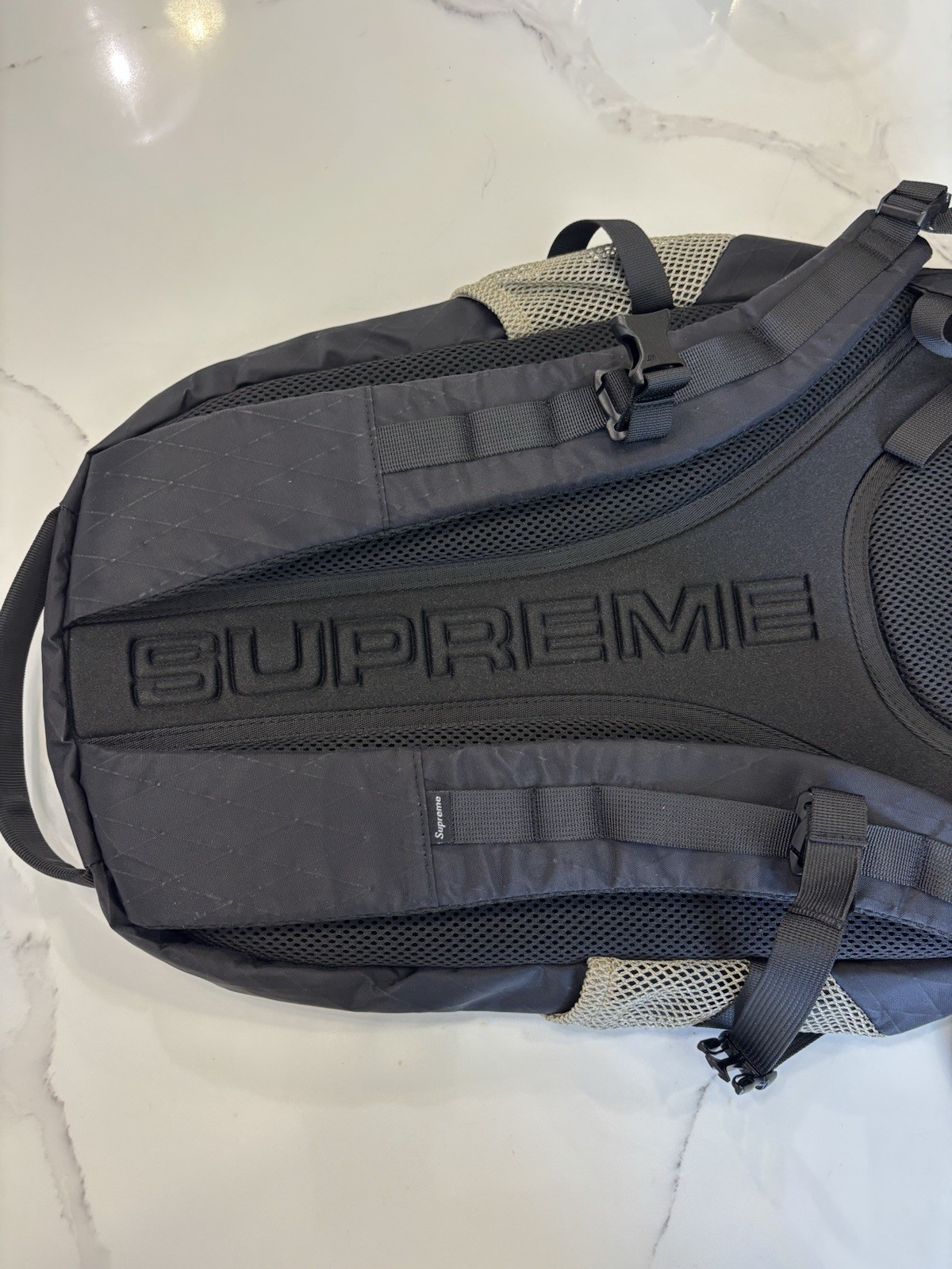 NEW Supreme FW23 3D Logo Backpack Blue Black Box Logo X-Pac Ripstop School Bag