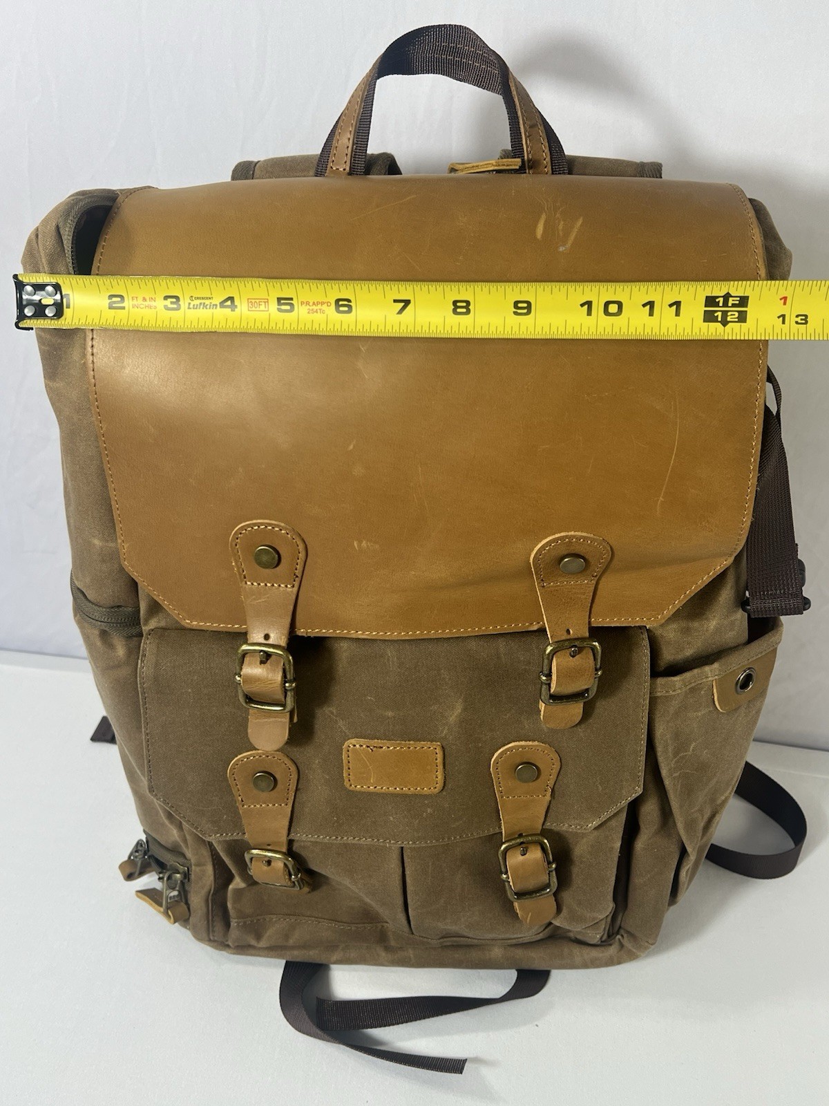 Camera Backpack – Weather Resistant 16 Ounces Waxed Memory Canvas – DSLR SLR …