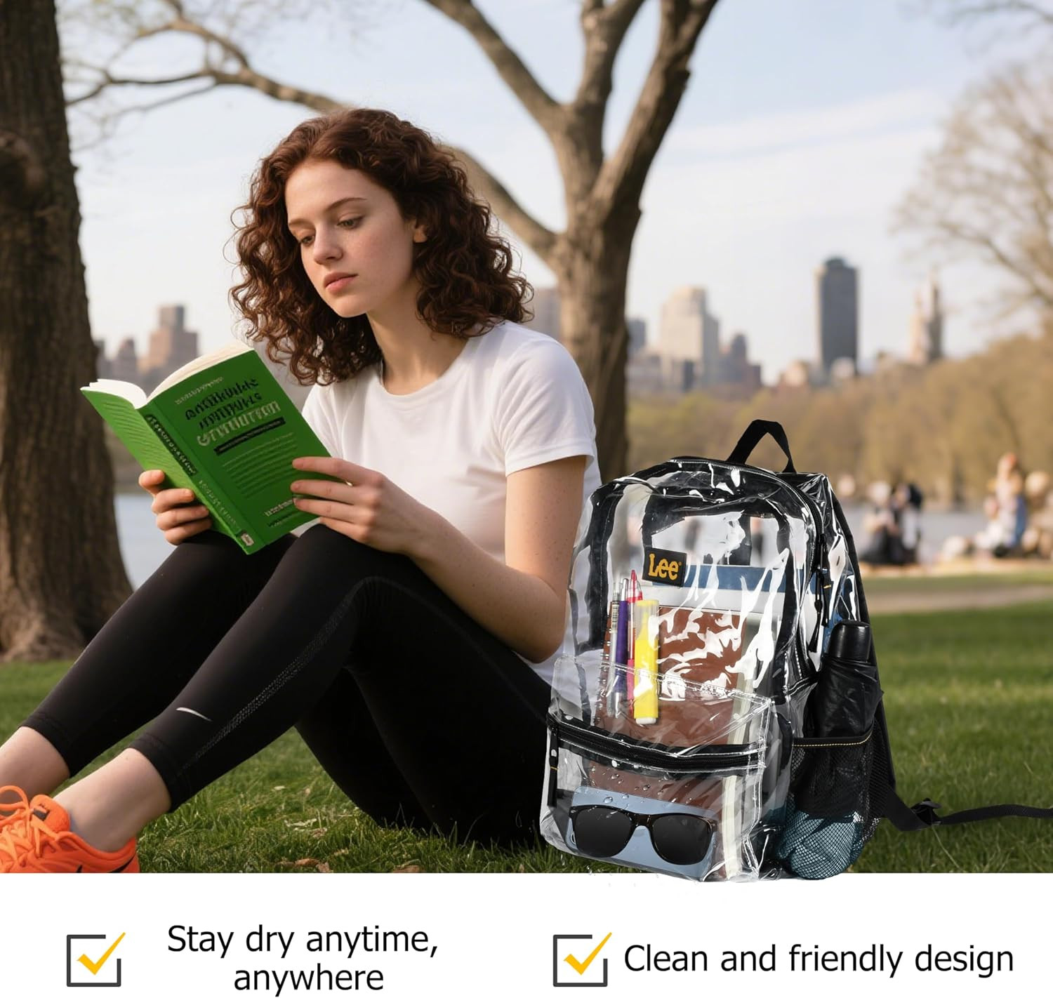 Clear Backpack for School Heavy Duty Transparent Backpack – Water Resistant PVC,