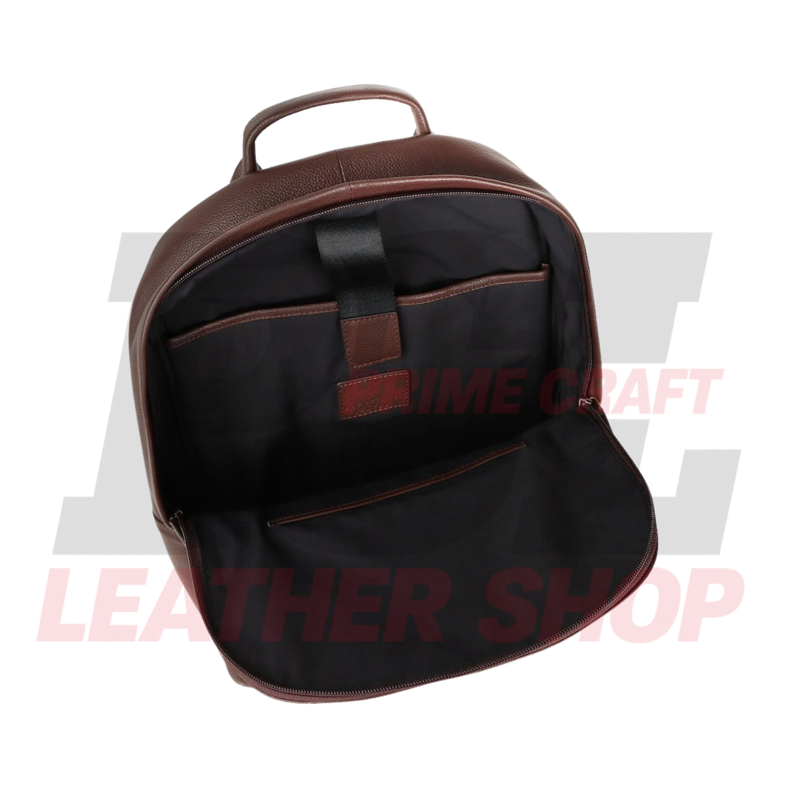 Brown Genuine Leather Backpack Handmade Pebbled Laptop Bag Men Women Rucksack