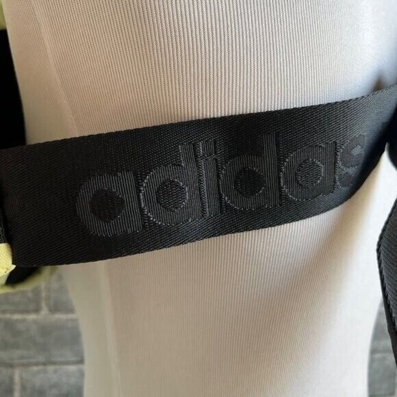 Adidas Utility Yellow And Black Crossbody Wide Strap Fannypack Sling Waistbag