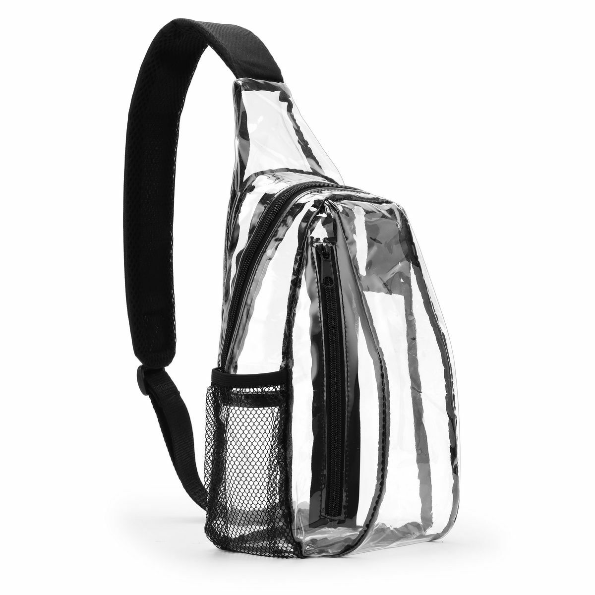 2Pcs Clear Sling Bag Stadium Approved Mini PVC Crossbody Shoulder Backpack Chest