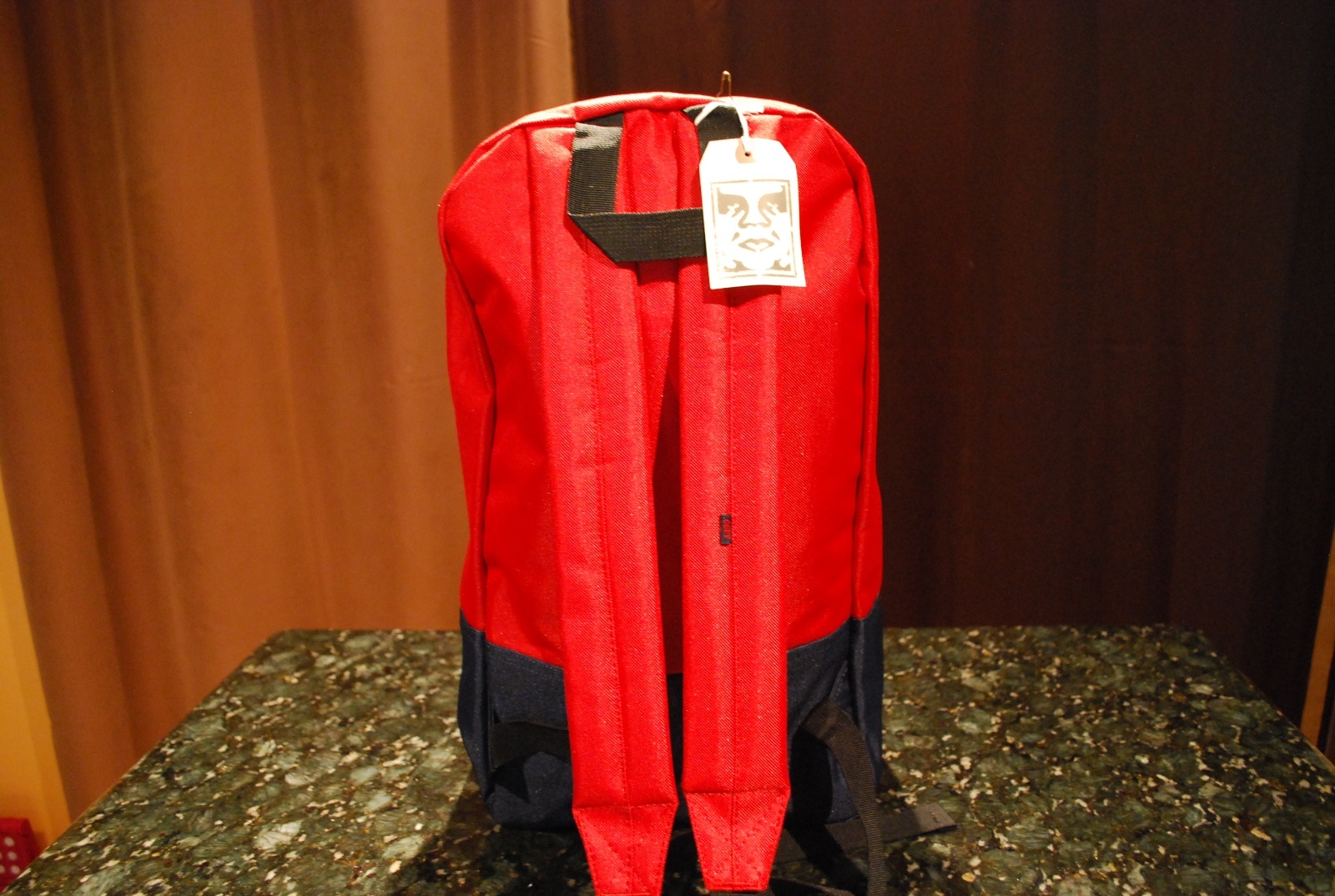 OBEY Transit Backpack Red/Blue Laptop Bag NEW