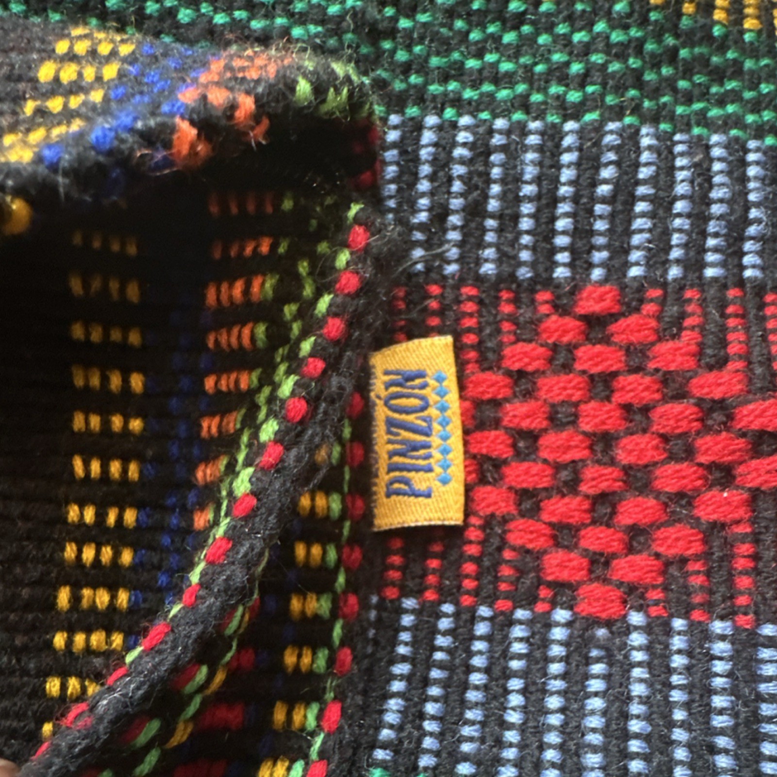 Pinzon Multicolor Striped Backpack, Button Closure, Outer Pocket, Shoulder Strap