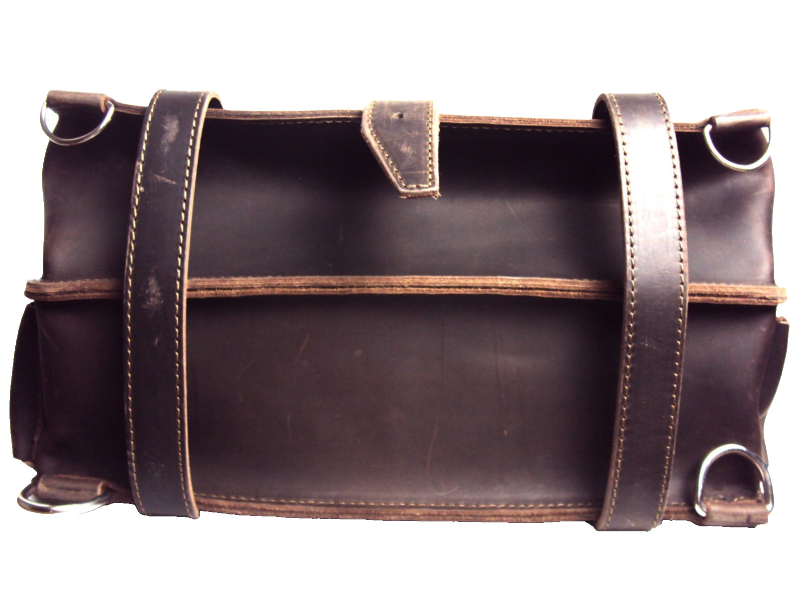 SADDLEBACK LEATHER CLASSIC LARGE BRIEFCASE BAG DARK BROWN COFFEE ORIGINAL LOGO