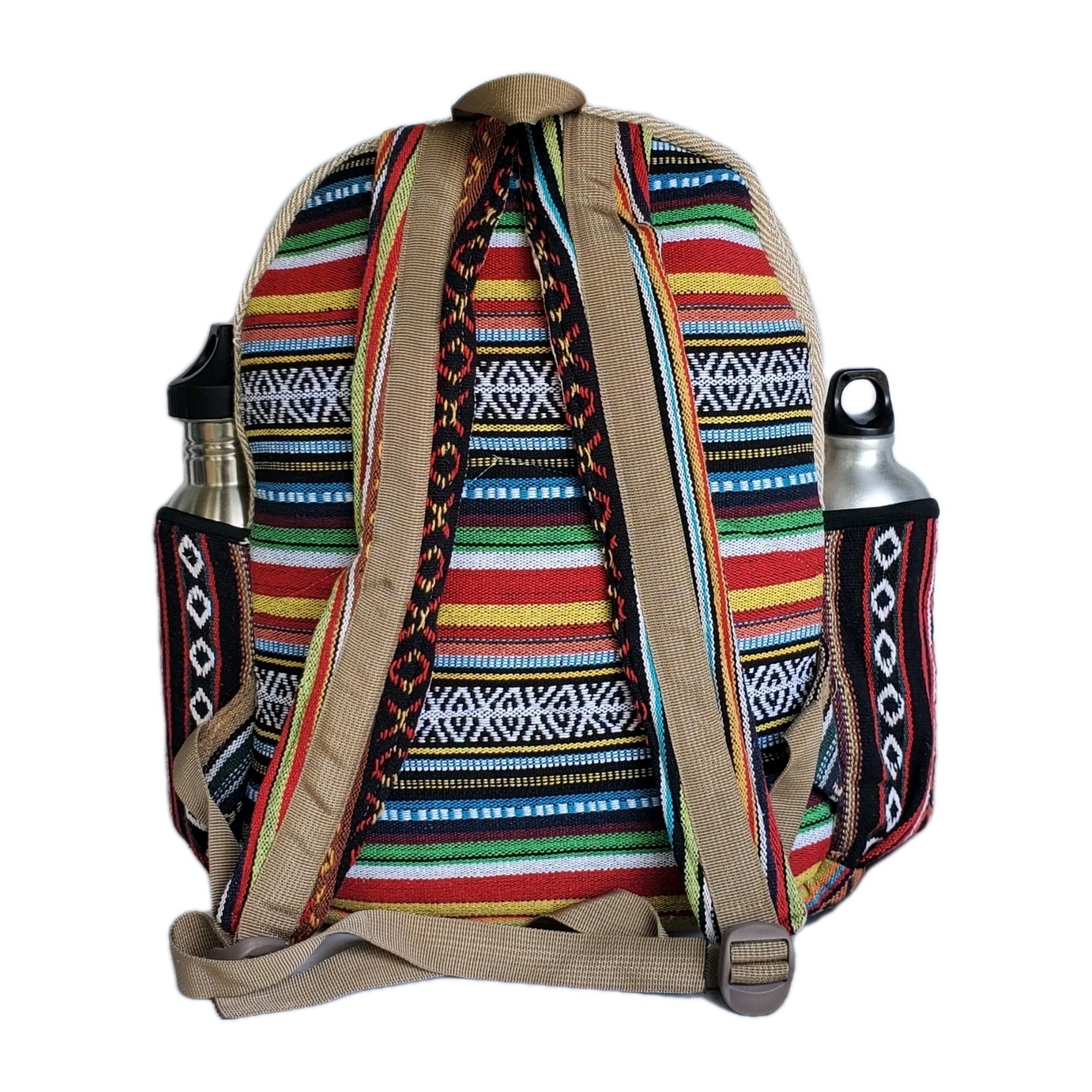 Large Embroidery Pure Hemp Backpack