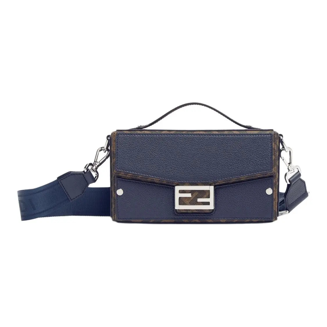 FENDI Baguette Soft Trunk FF Magnetic Buckle Crossbody Tote Men’s 8.4×2.5×5.1 in