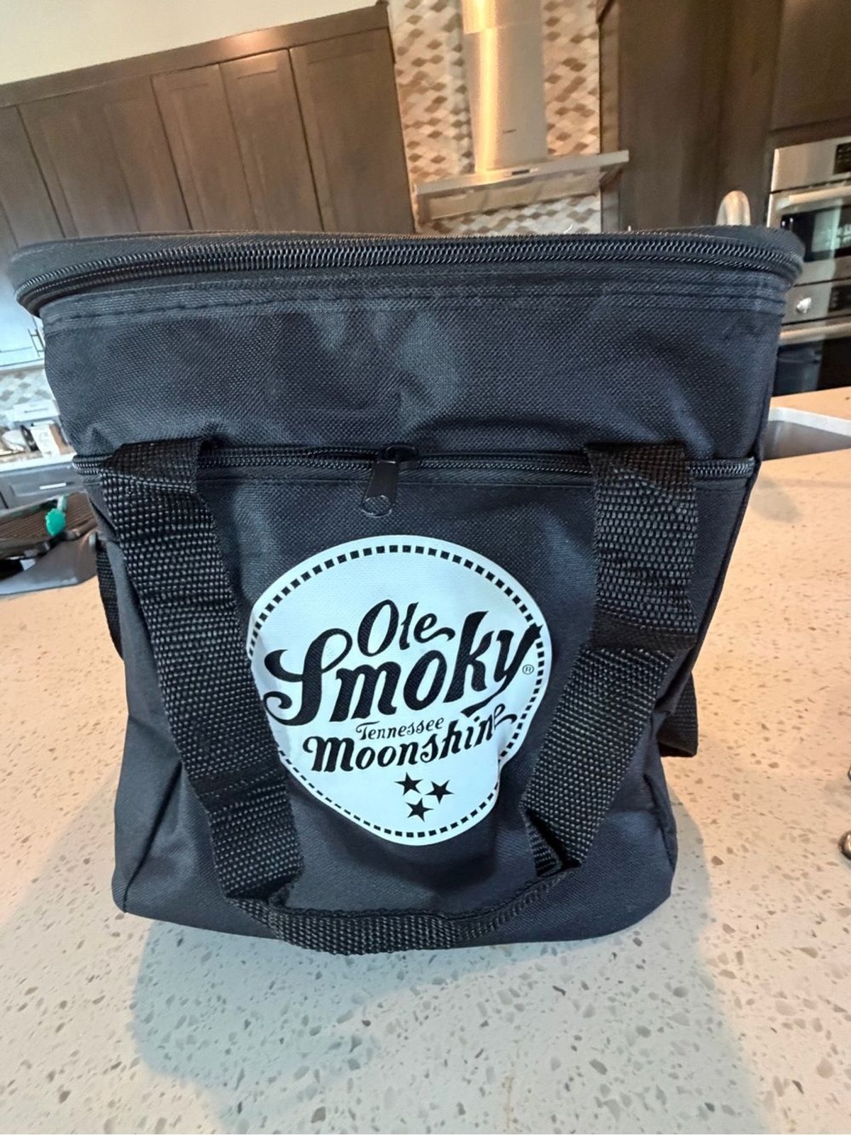 Old Smoky Tennesee Moonshine Black Insulated Tote Bag Cooler