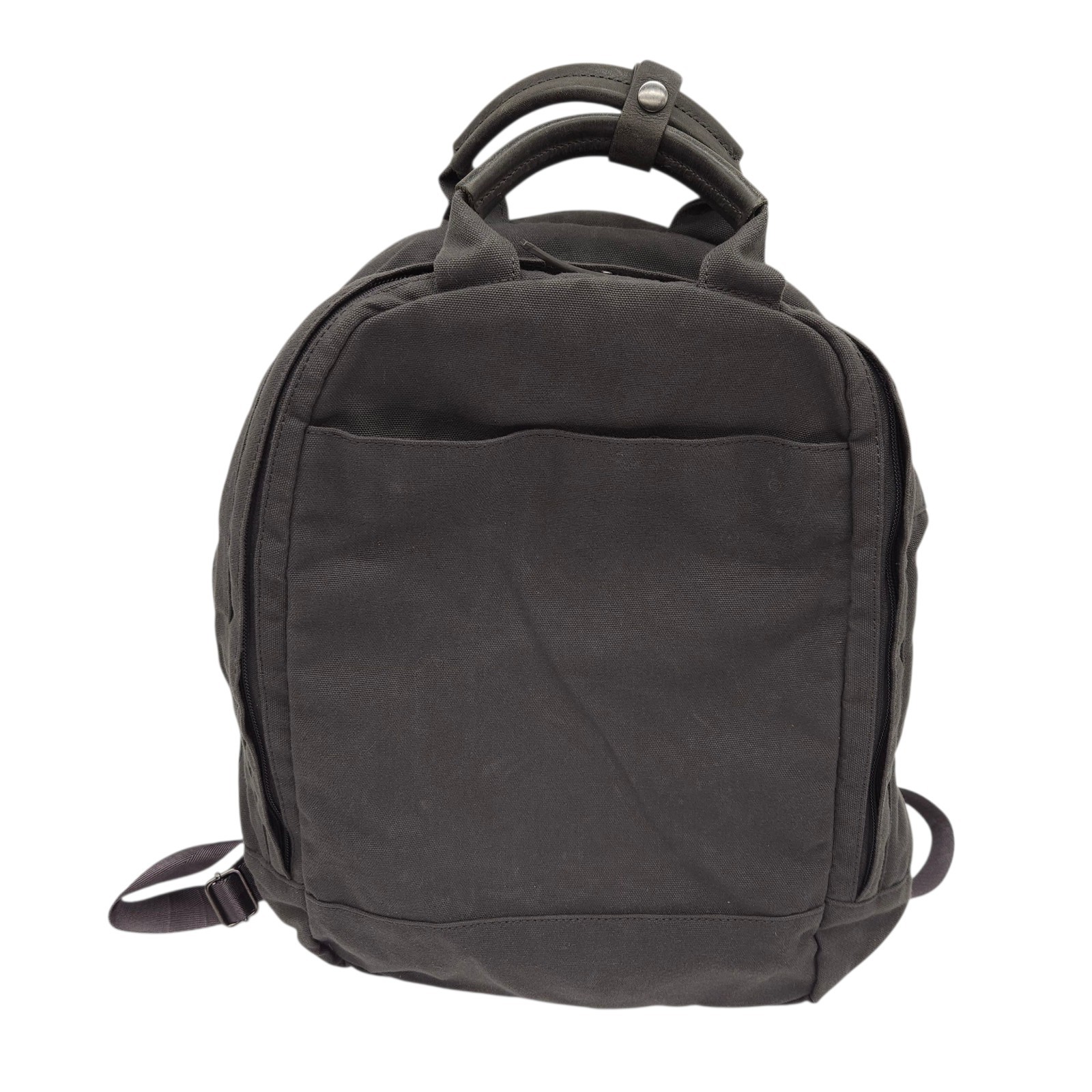 Day Owl First Mile Smaller Recycled Canvas Daypack Backpack Charcoal Gray Bag