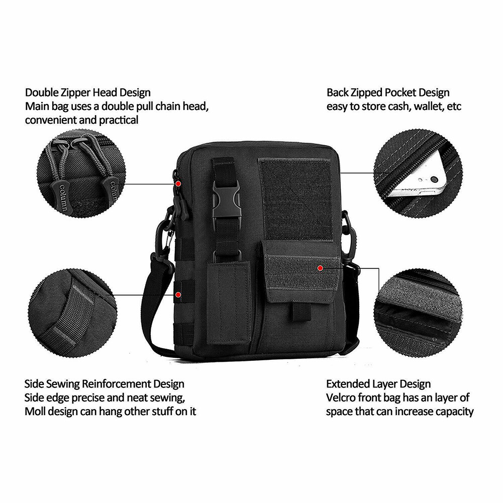 Molle Backpack Tactical Camo IPad Shoulder Bag Messenger Bag Outdoor Camping