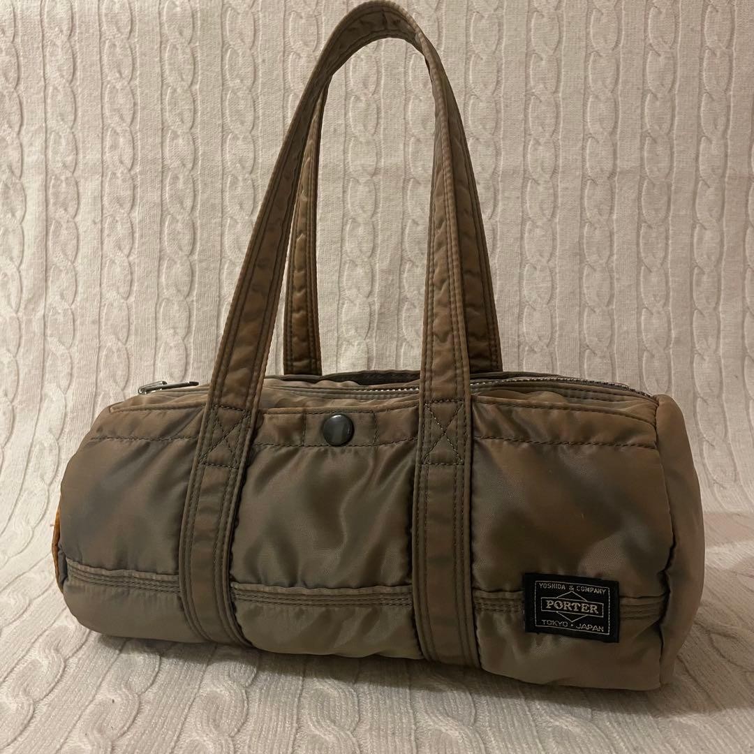 PORTER Yoshida TANKER Mini Boston Bag Duffle Bag Silver made in Japan Authentic