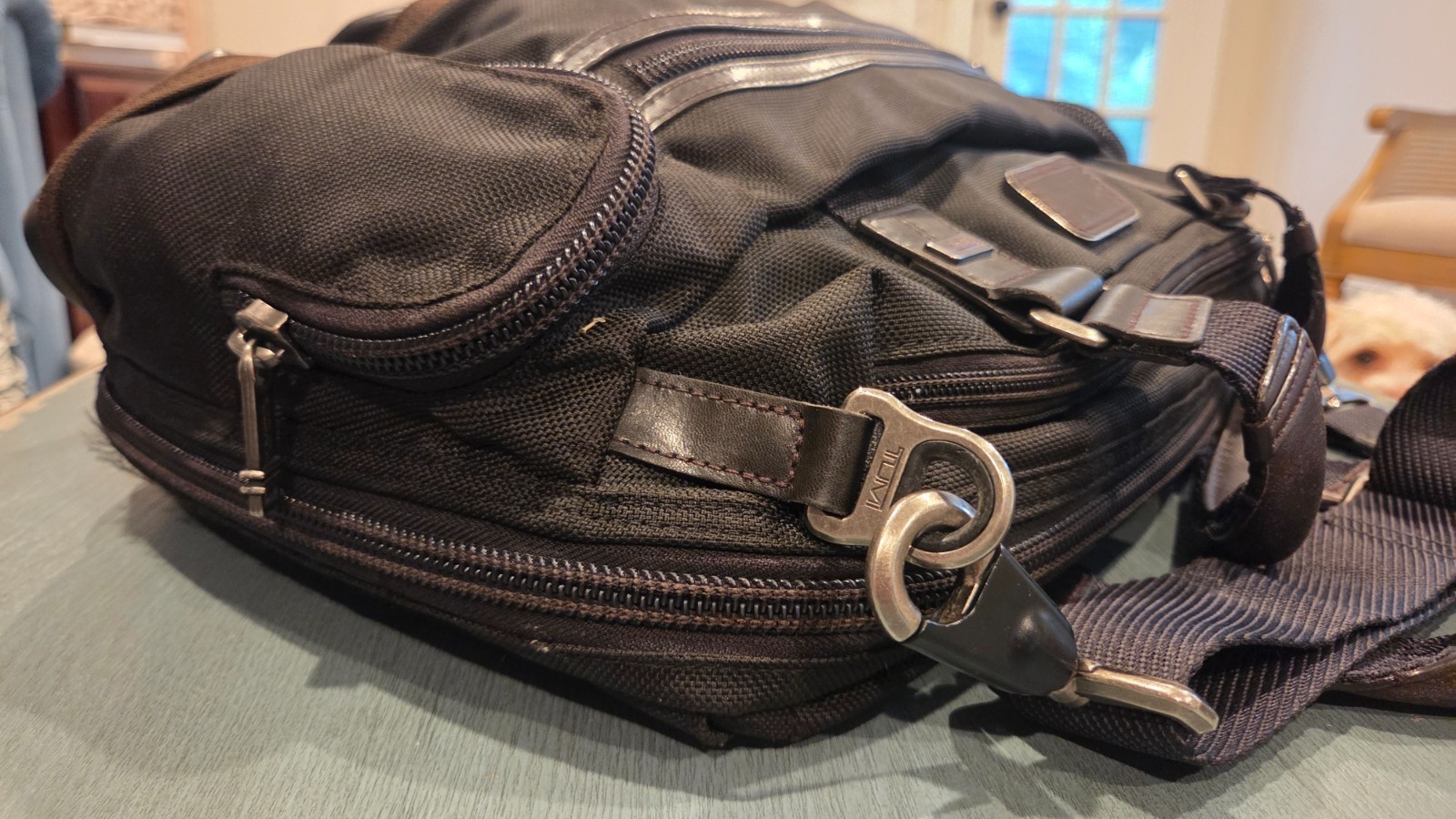 TUMI Alpha Bravo Brooks Slim Briefcase / Laptop Bag – Black 222619HK2