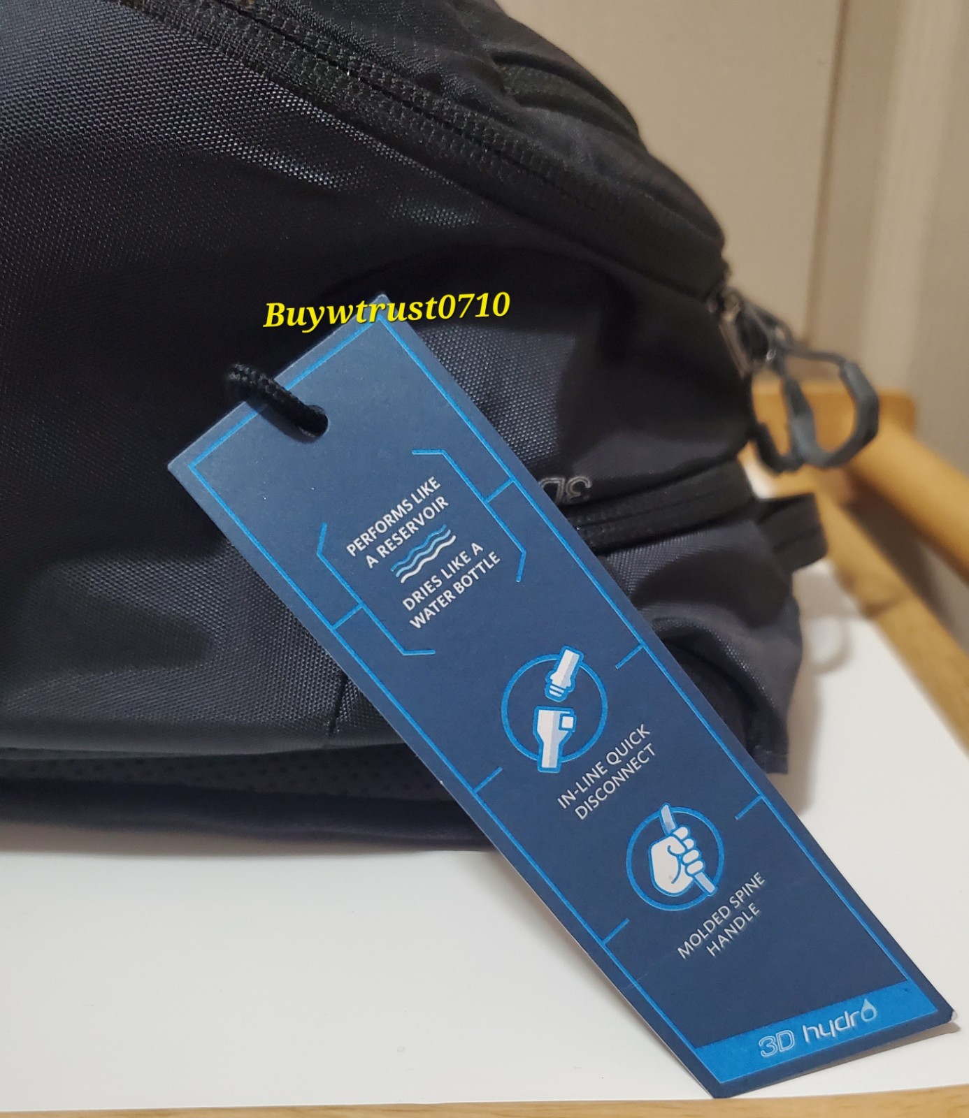 NWT Gregory Inertia 18L H2O Hydration Black Nylon Backpack
