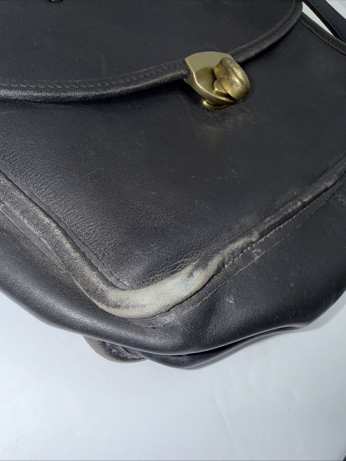 Jack Georges University Executive Black Leather Briefcase Messenger Bag Made USA