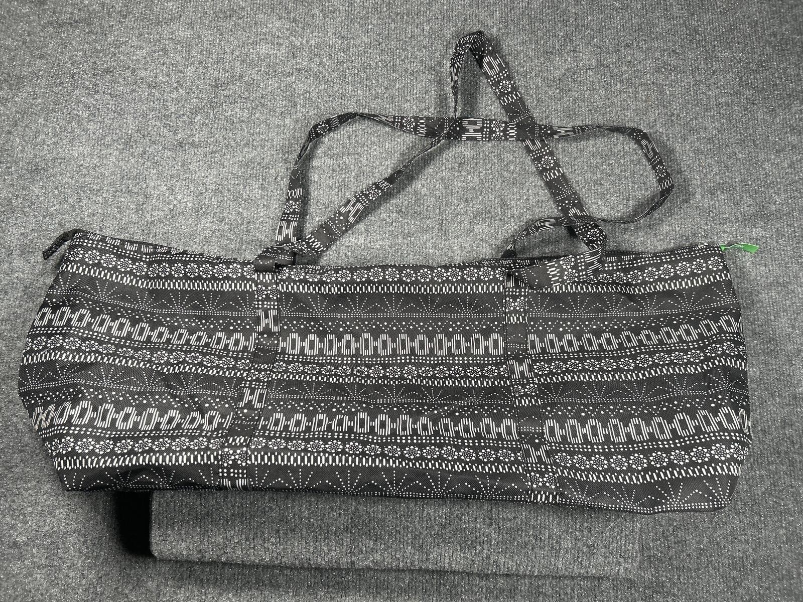 Sanuk DSW Black and White Patterned yoga Tote Bag
