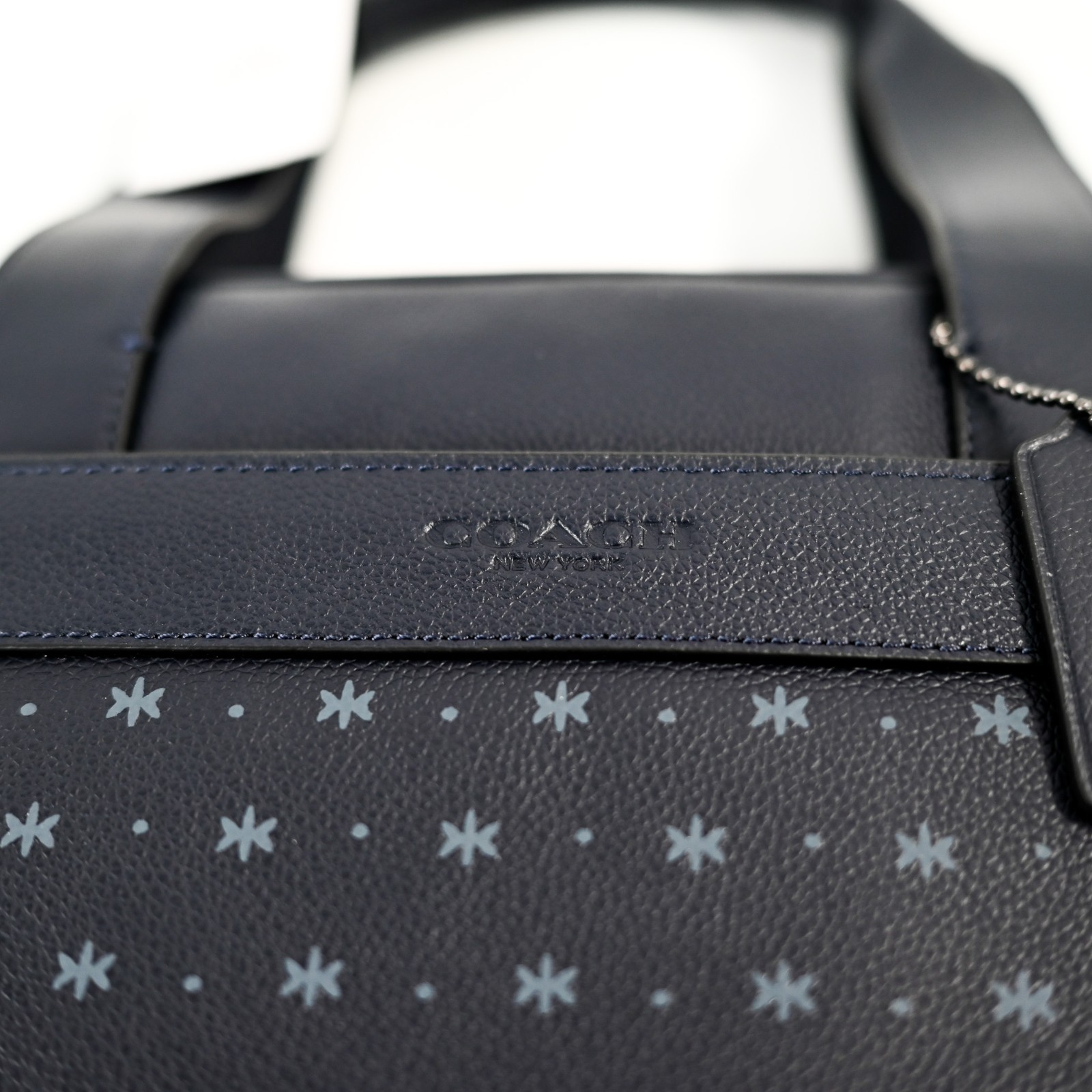 COACH Hamilton Leather Briefcase Bag Midnight Navy Blue Star Dot F59319 – NWT