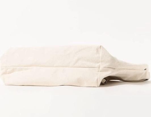 BEAMS HEART Canvas Shoulder Bag Off White Newspaper Style Japan Authentic