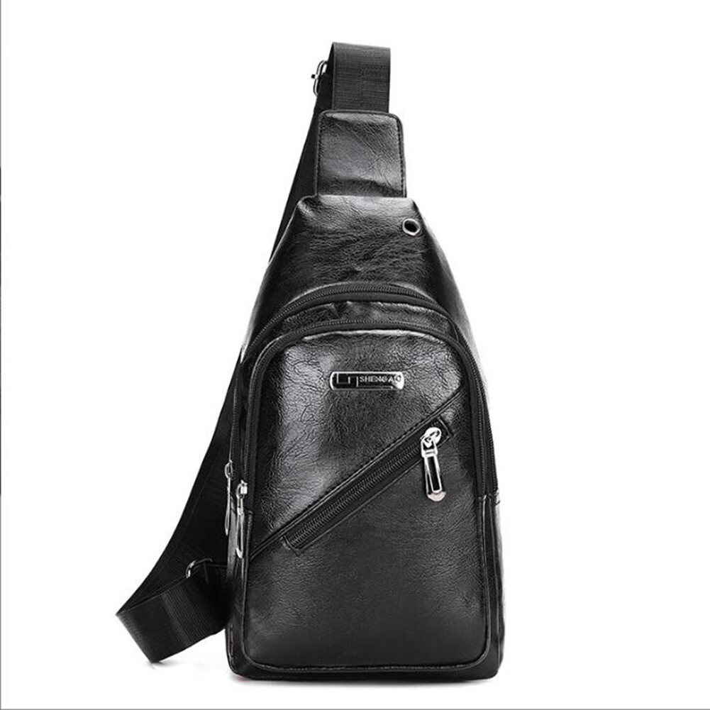 US Mens Chest Sling Bag Shoulder Bags Cross Body Handbag Sports Travel Backpack