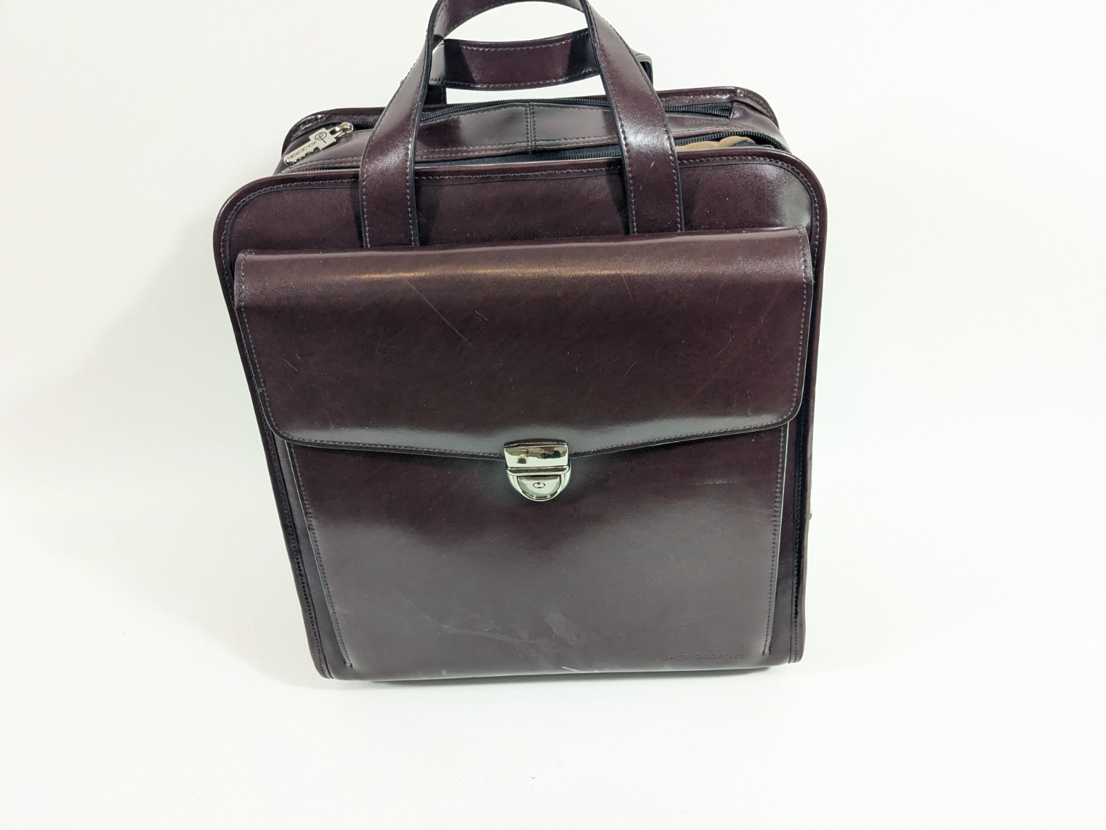 Some marks! Jack Georges Black Rolling Laptop Office Professional Travel