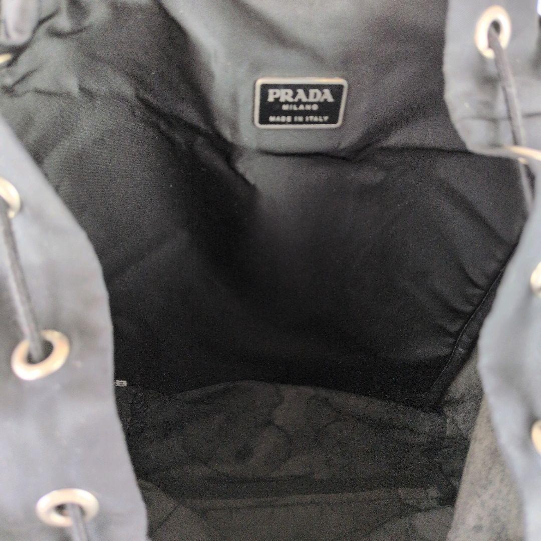 PRADA Black Nylon A4 Backpack Triangle Logo Business Travel Rare Mens Unisex