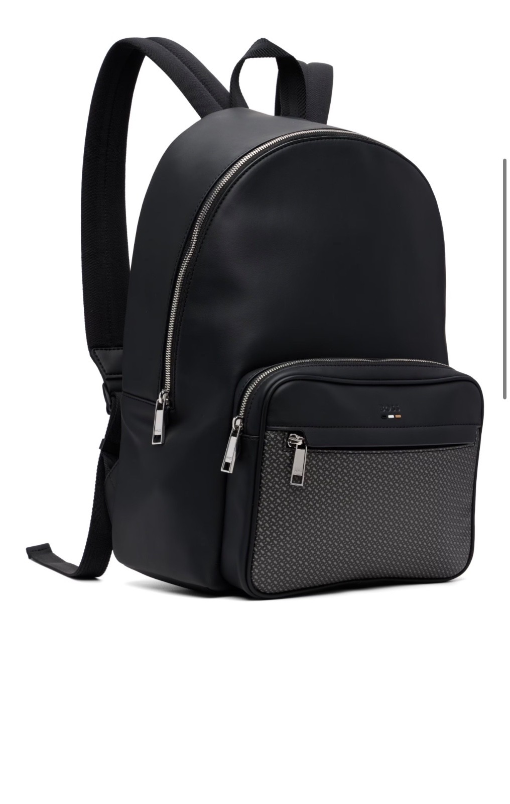 BOSS Black Embossed-Logo Backpack ( No duty fee US)