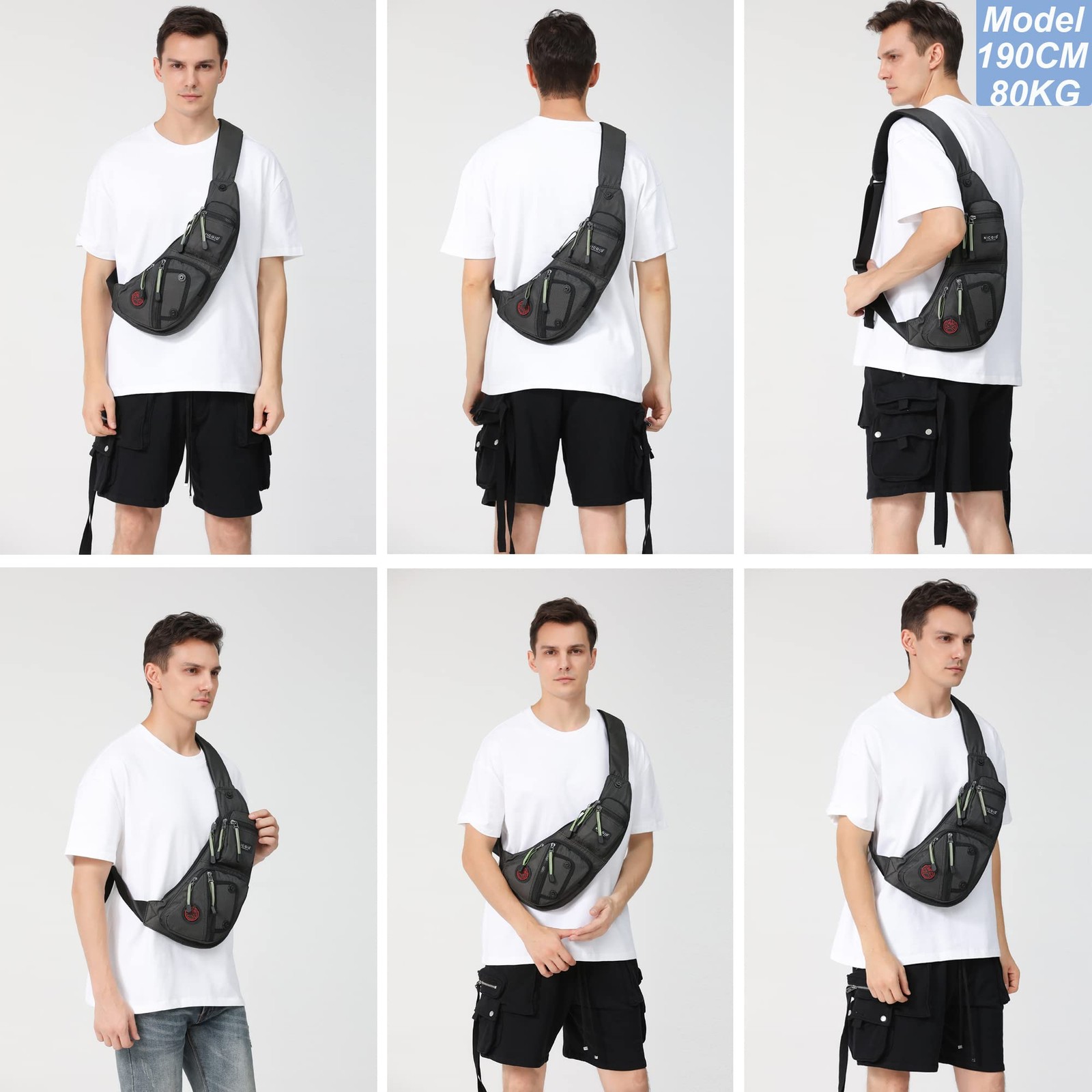 Travel Sling Bag Chest Shoulder Backpack Casual Crossbody Daypack Men Women