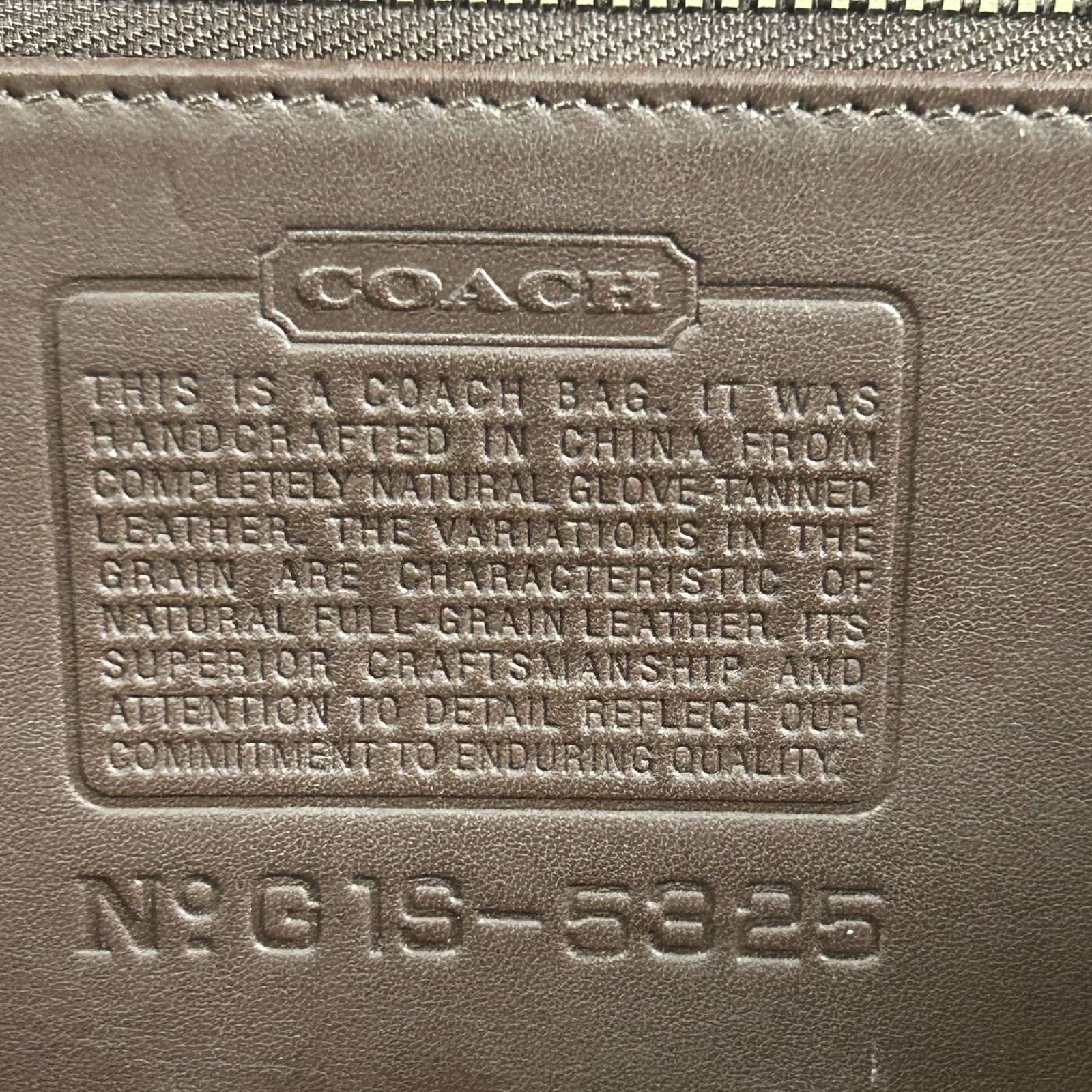 Coach Briefcase Bag Mens Large Brown Leather Push Lock Document Case G1S-5825