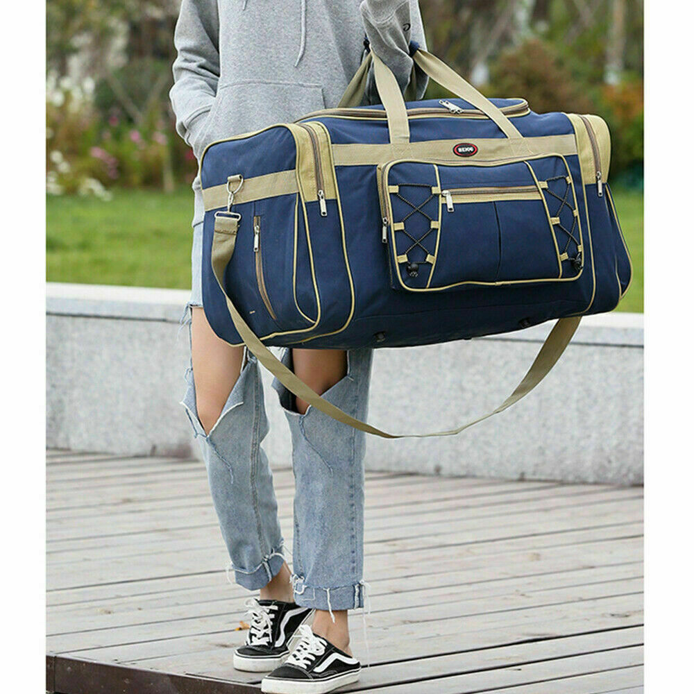 72L Large Luggage Duffle Bag Foldable Lightweight Weekender Travel Bag Men Women