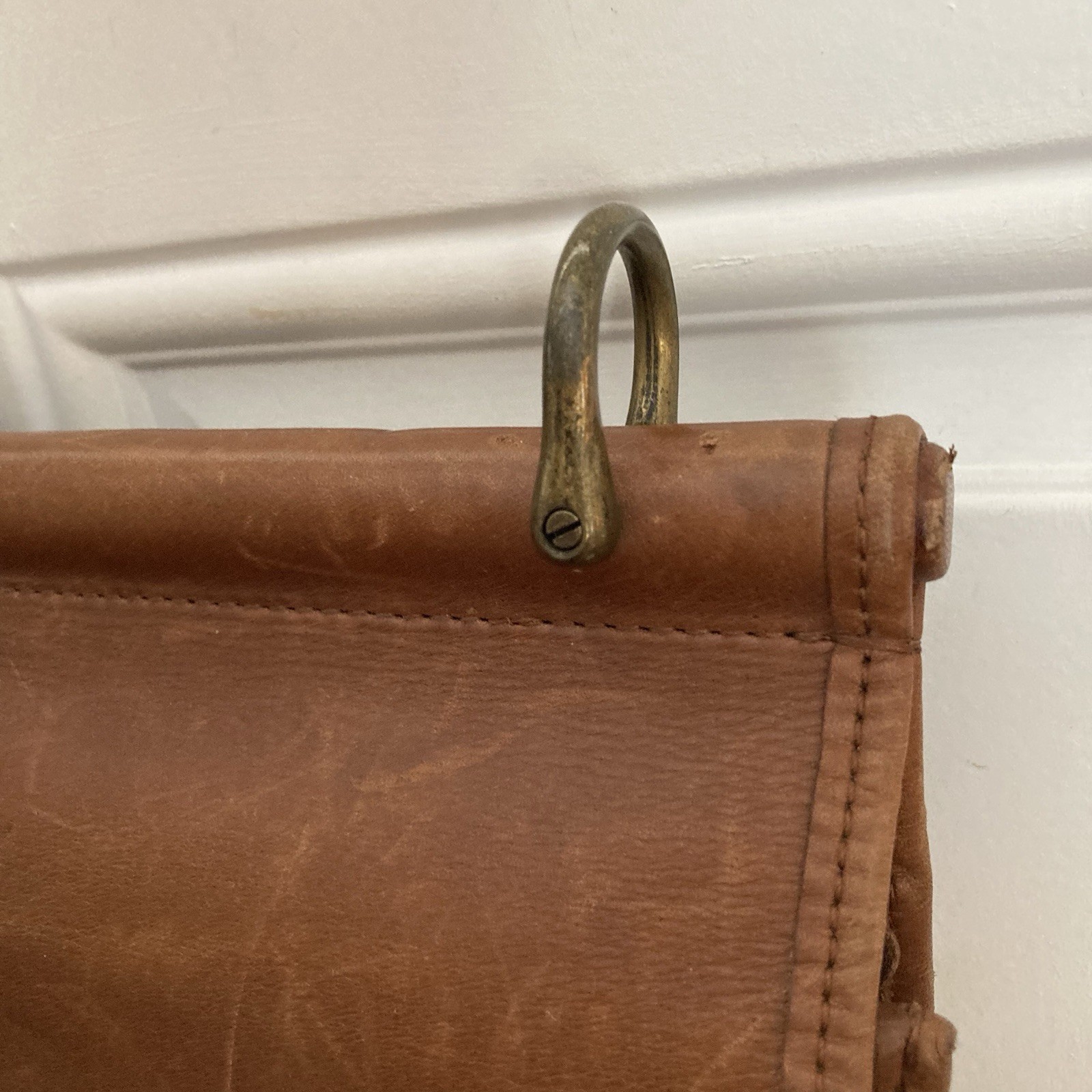 Vtg LL Bean Brown Leather Briefcase Attaché Organizer 17” x 12.5” Business Folio
