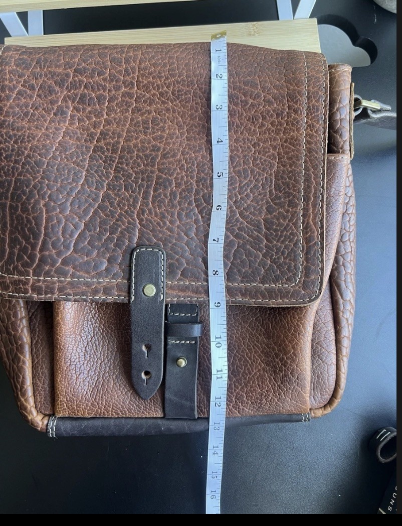 Coronado Bison Leather Messenger Bag