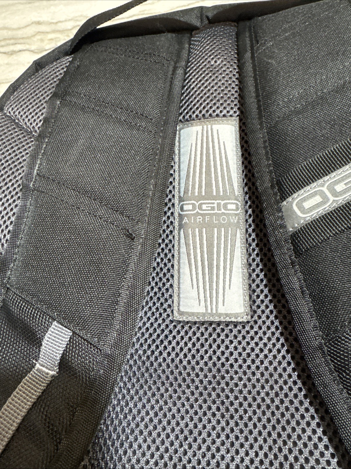 OGIO Axle 17″ Black Airflow Performance Laptop Backpack Embroidered Logo Monarch
