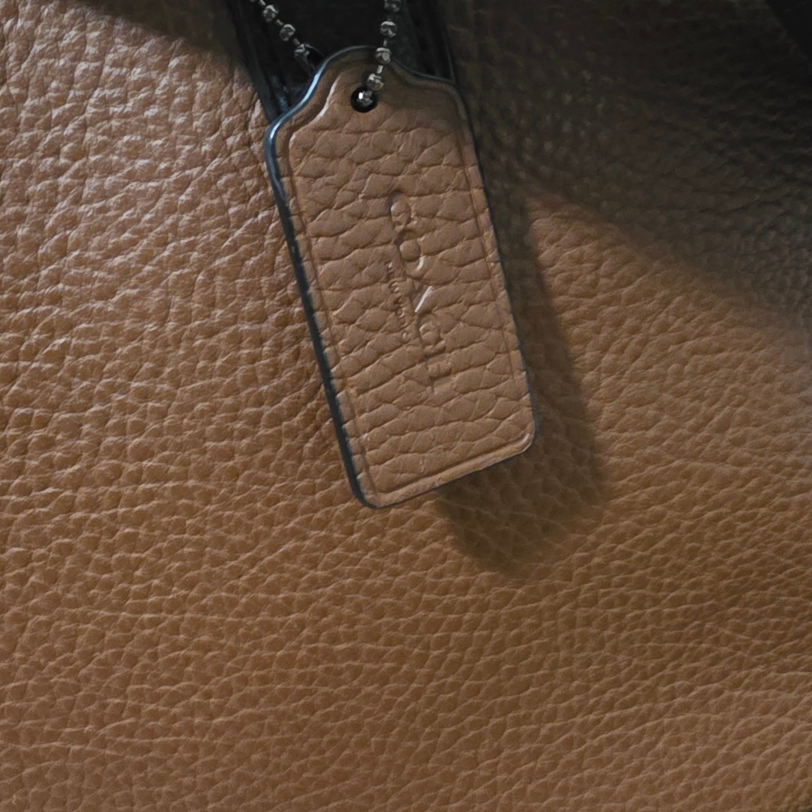 Coach Hamilton Pebble Brown Leather Double Zip Men’s Leather Briefcase F27617
