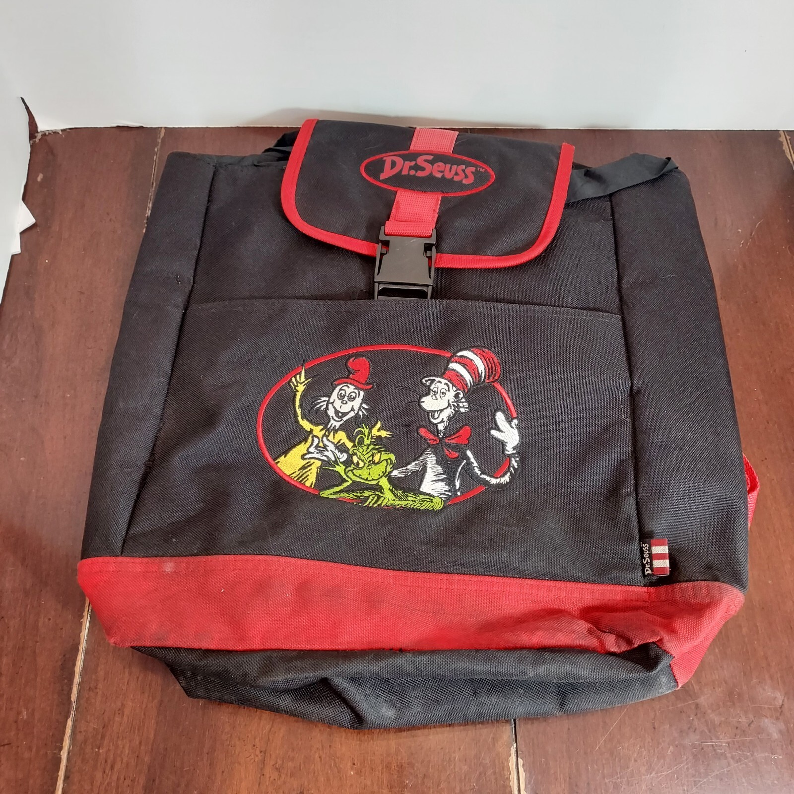 Dr. Suess Cat In The Hat Grinch Characters Back Pack Black