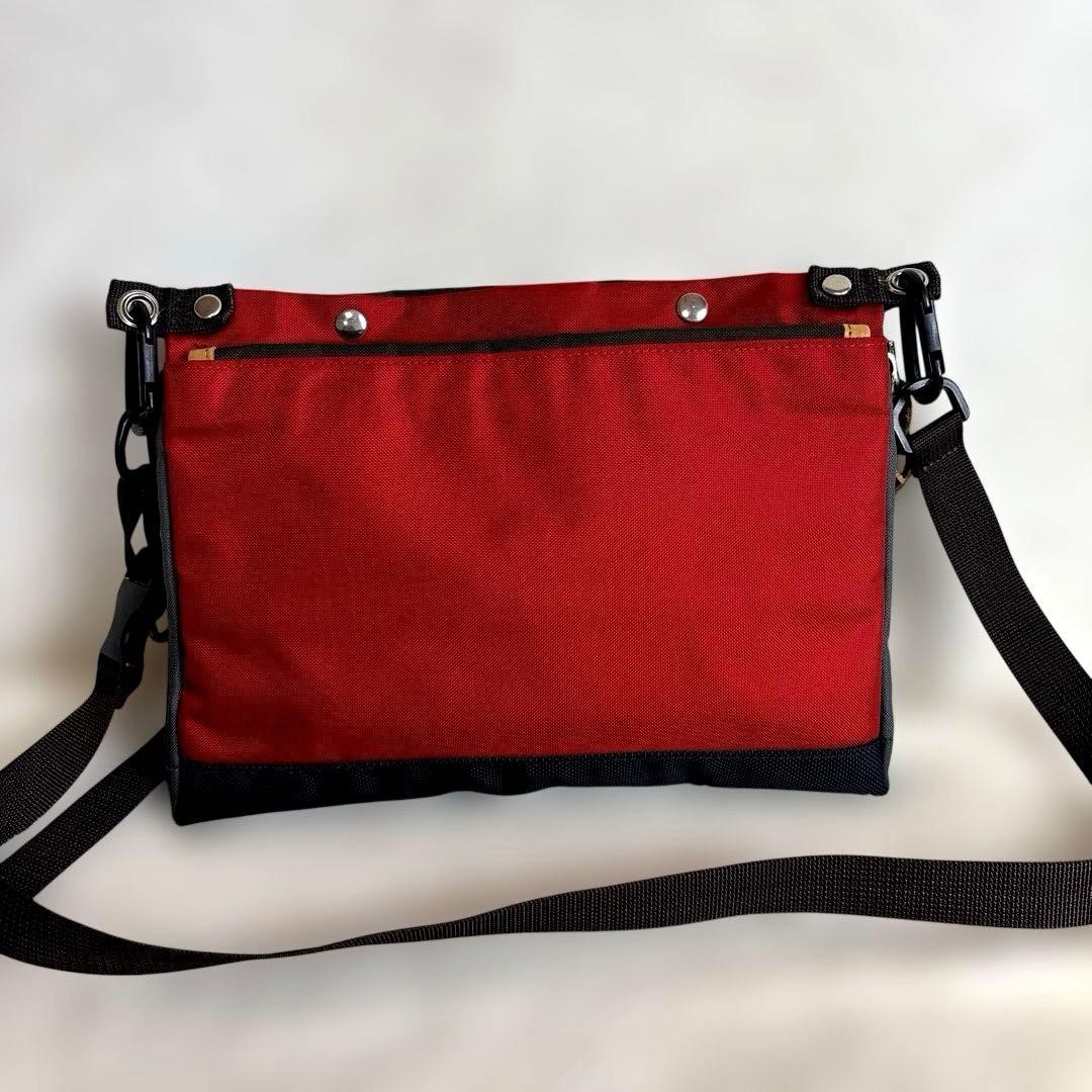 Master-piece Sacoche Shoulder Bag Red & Navy, Minimal Wear, 21cm x 28cm