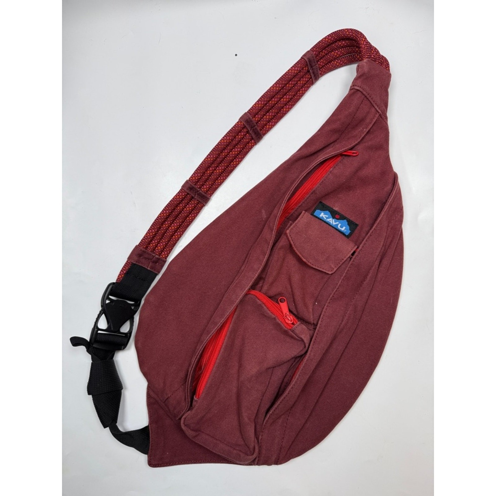 Kavu Rope Backpack Belt Bag Outdoor Hiking Unisex Bag in Red