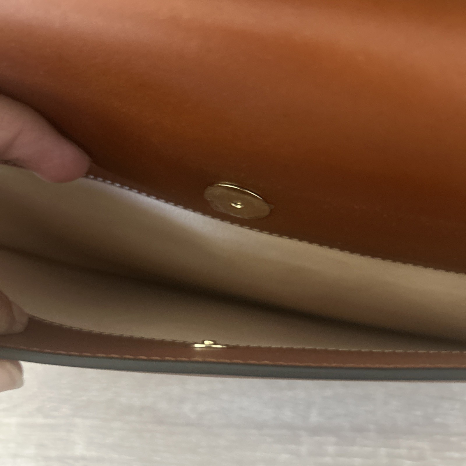 GOLDPFEIL Brown Leather Briefcase Portfolio Germany Gold Pfeil