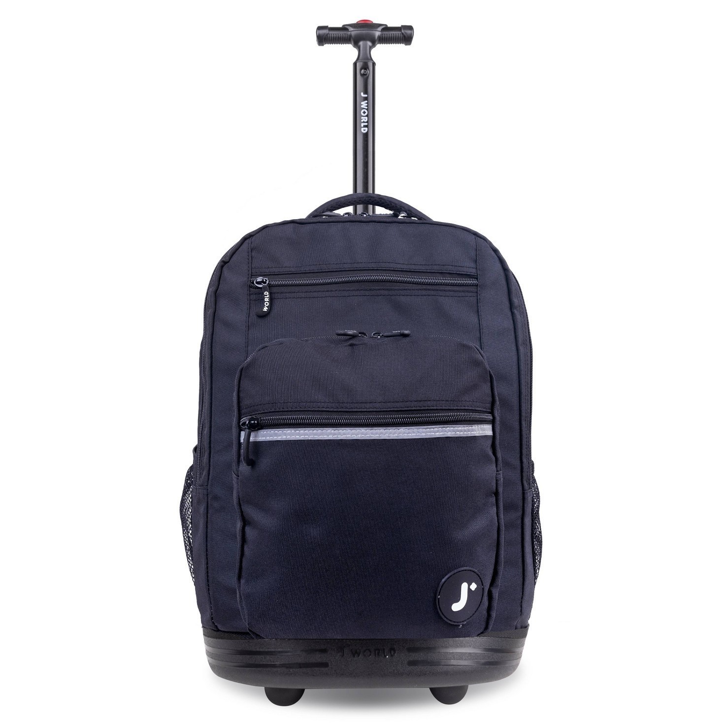 J World Sundance Rolling 20″ Backpack with Laptop Sleeve – Black