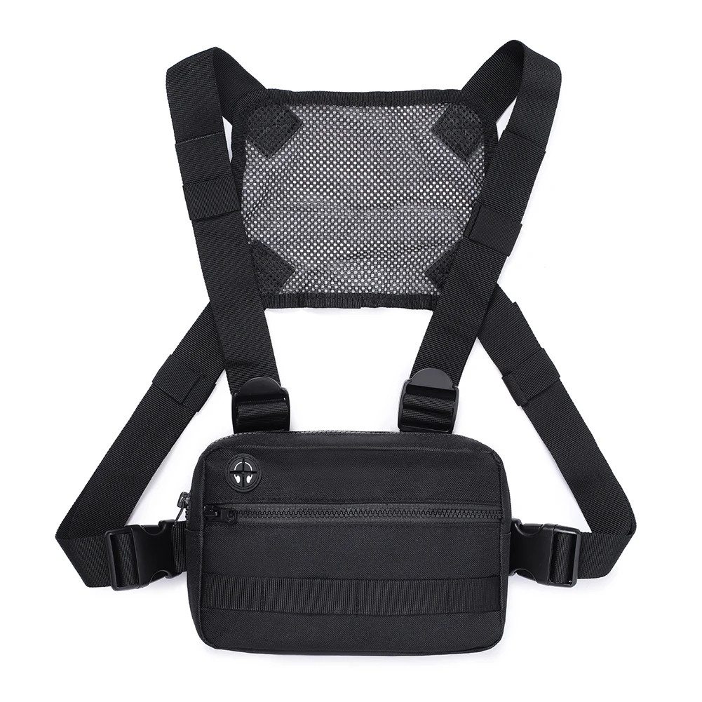 Chest Bag Multi-function Front Chest Pack Men Chest Rig Bag Lightweight Running